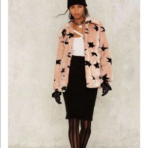 Jakke Tammy Star Faux Fur Coat